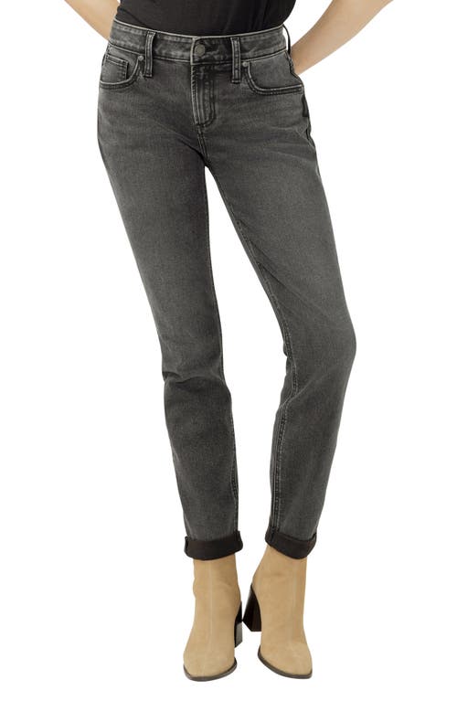 Silver Jeans Co. Mid Rise Slim Boyfriend Jeans In Gray