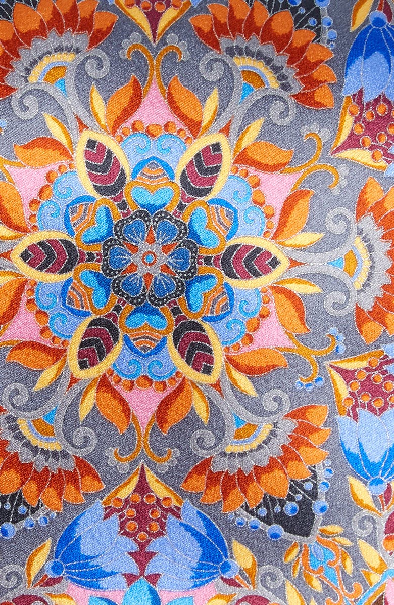 ZEGNA Yellow Floral Quindici Silk Tie, Alternate, color,