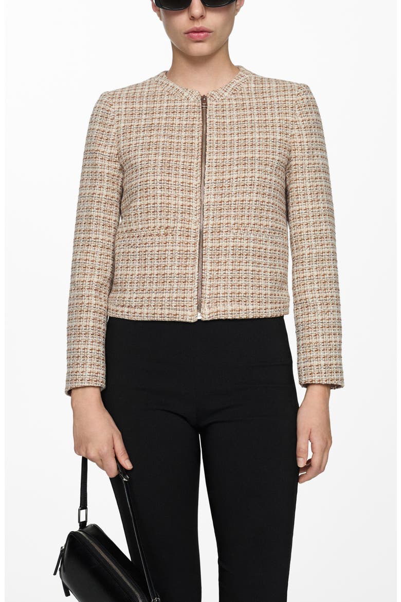 Tweed Jacket, Alternate, color, BROWN
