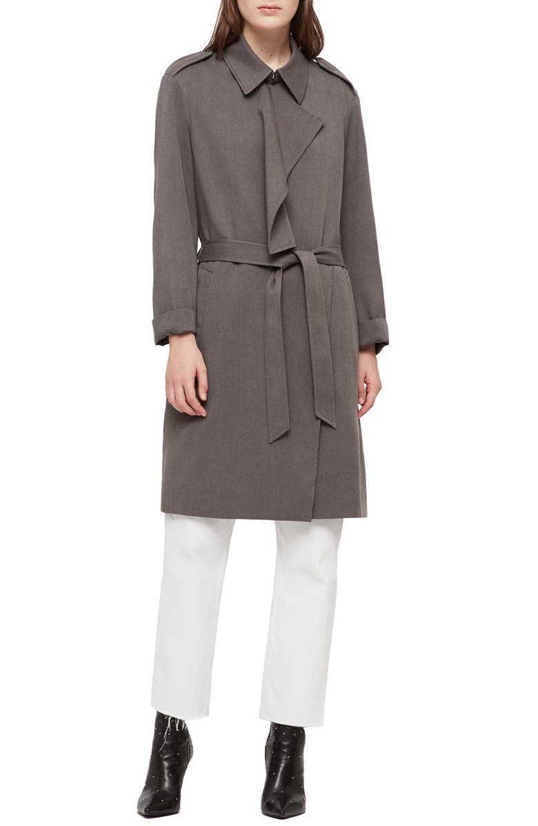 AllSaints Bexley Trench Coat, Alternate, color, 