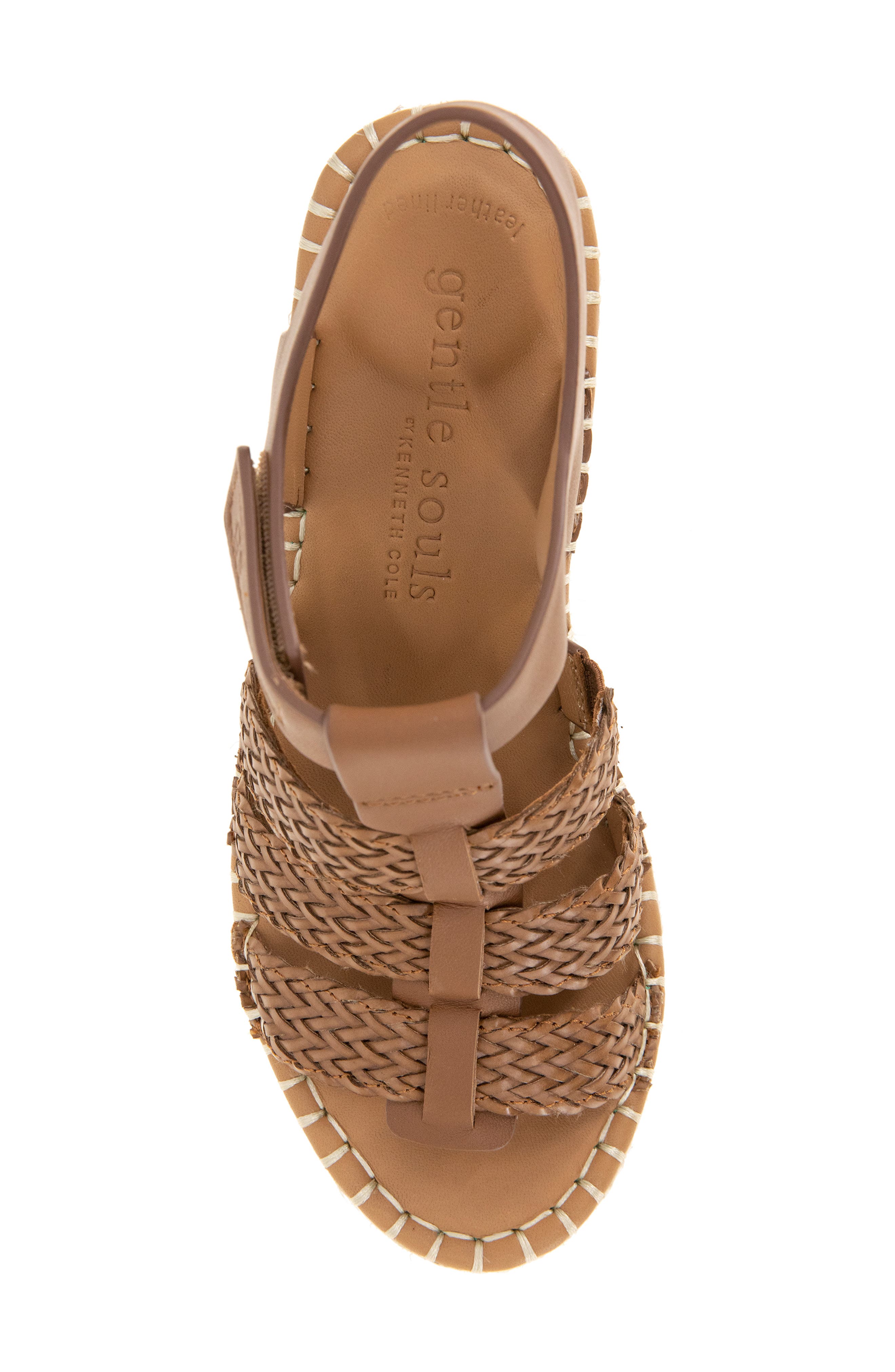 Gentle Souls Caplin Slingback Espadrille Platform Wedge Sandal, Alternate, color, Tan Leather