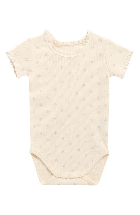 Organic Cotton Waffle Knit Bodysuit (Baby)