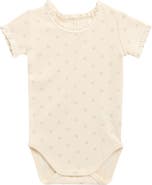 QUINCY MAE Organic Cotton Waffle Knit Bodysuit