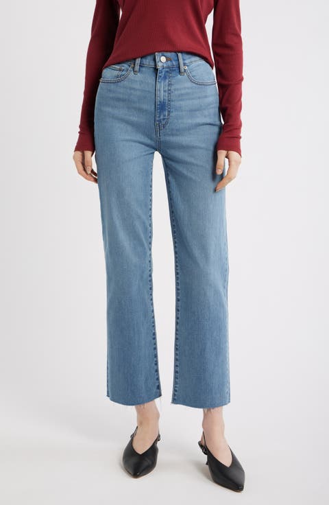 Le Sleek High Waist Ankle Straight Leg Jeans
