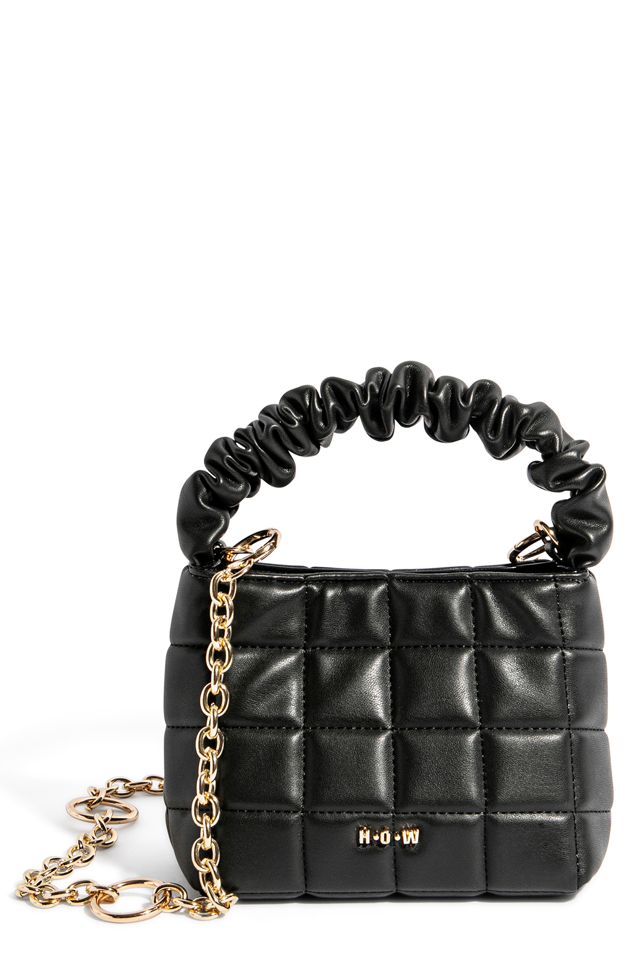 How We Brunch Vegan Leather Mini Tote, Main, color, BLACK