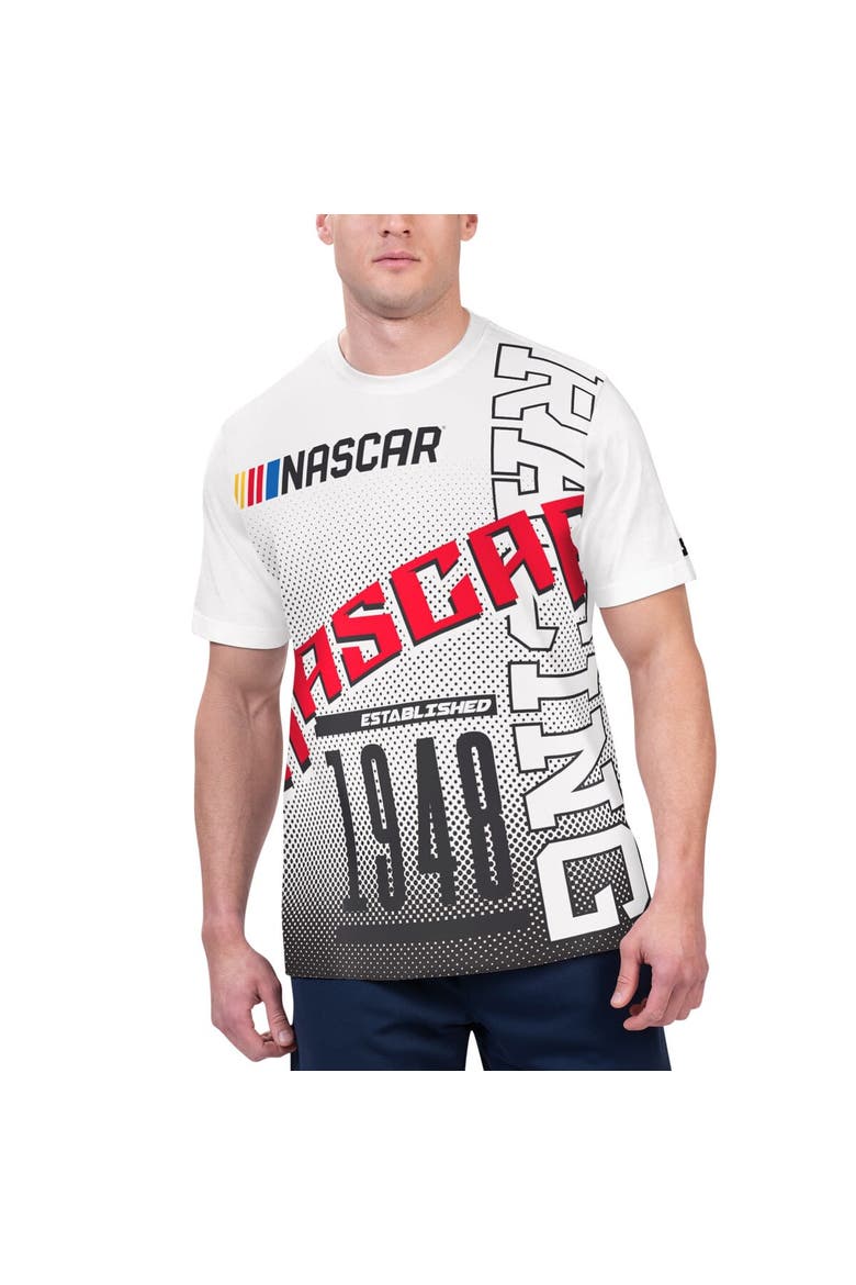 Men's Starter White NASCAR Merchandise Extreme Lineman Graphic T-Shirt, Main, color, White