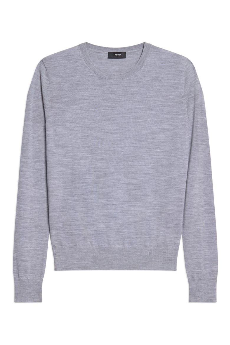 Rega Merino Wool Sweater, Alternate, color, LIGHT HEATHER GREY - QLY