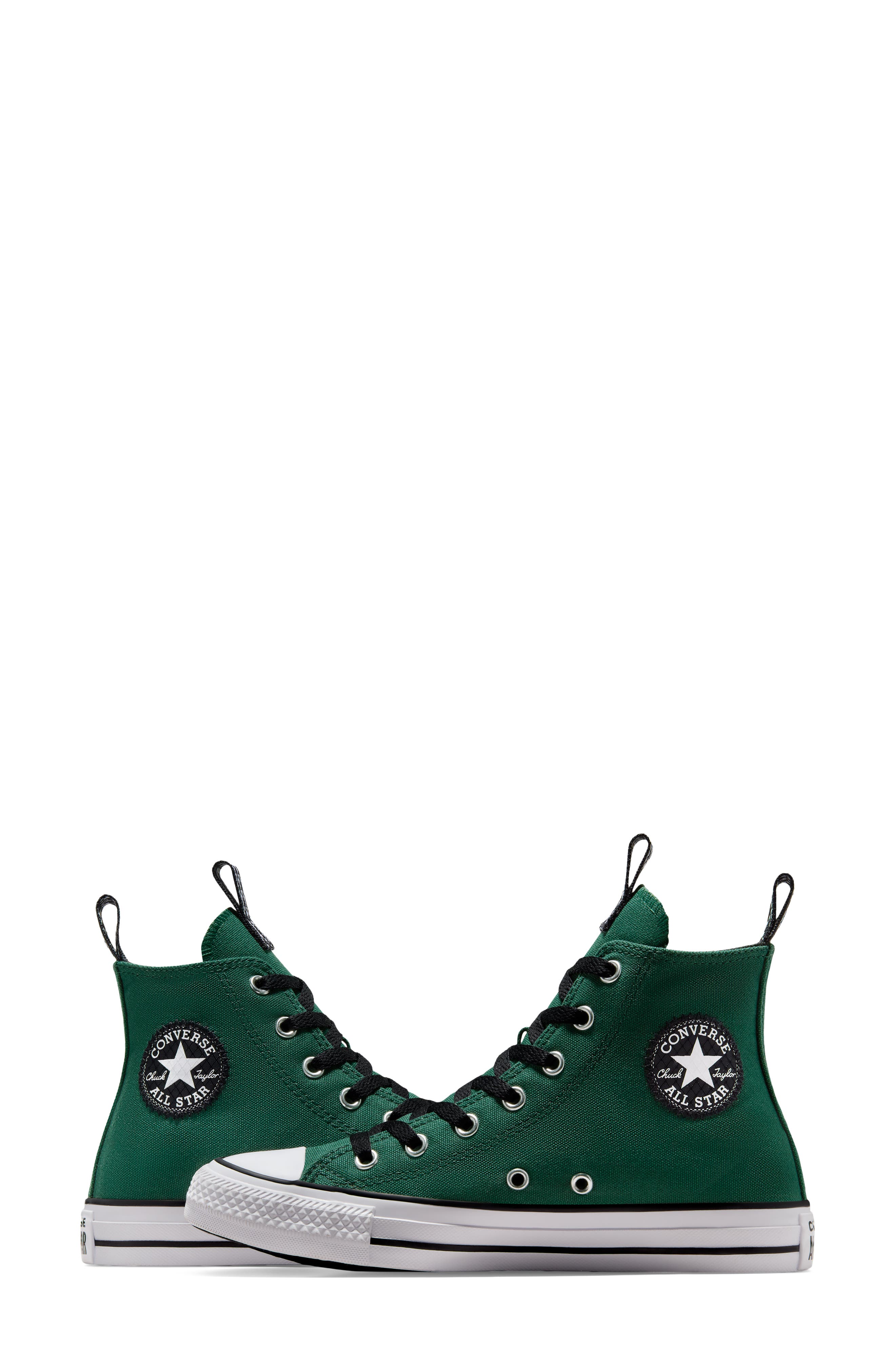 Converse Kids' Chuck Taylor<sup>®</sup> All Star<sup>®</sup> High Top Sneaker, Alternate, color, Green Envy/Black/White