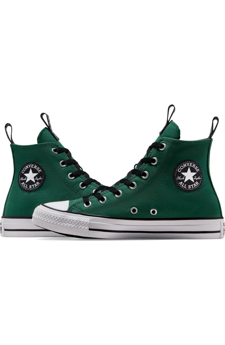 Converse Kids' Chuck Taylor<sup>®</sup> All Star<sup>®</sup> High Top Sneaker, Alternate, color, Green Envy/Black/White