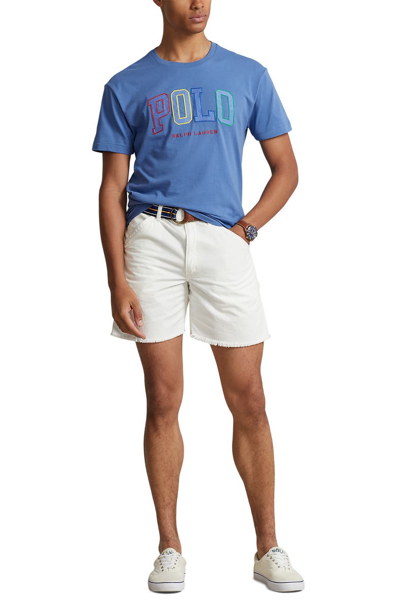 Polo Ralph Lauren Logo Cotton Jersey Graphic T-Shirt, Alternate, color, Nimes Blue