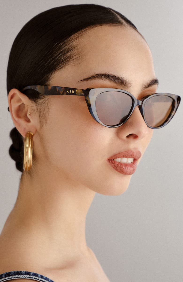 AIRE Amalthea 55mm Cat Eye Sunglasses, Alternate, color, Galaxy Tort/Brown Mono