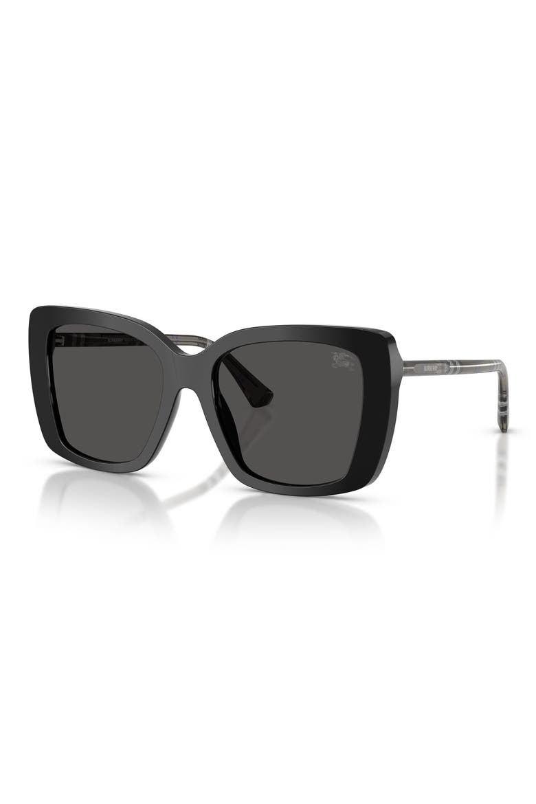 54mm Square Sunglasses, Alternate, color, BLACK