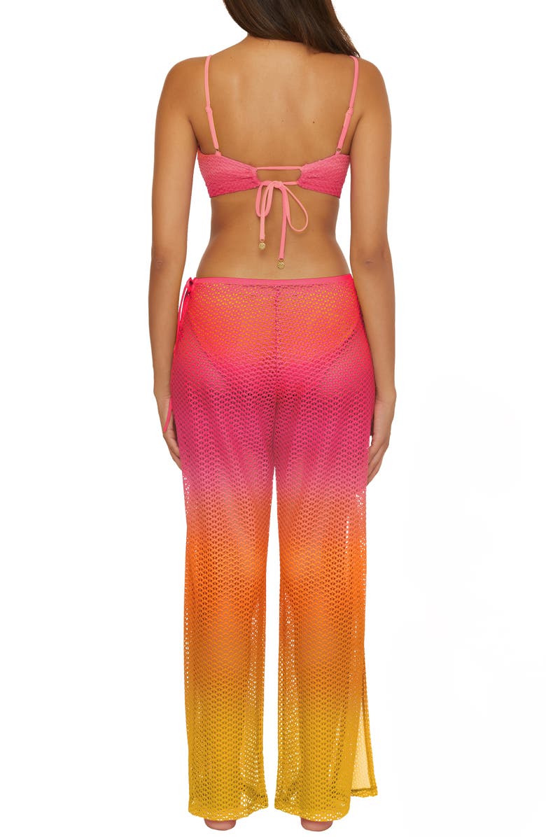 Trina Turk Sun Opal Side Laced Cover-Up Pants, Alternate, color,