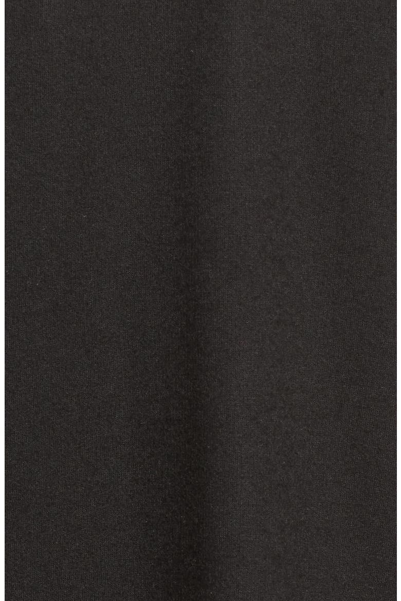 High/Low Fleece Knit Cardigan, Alternate, color, BLACK