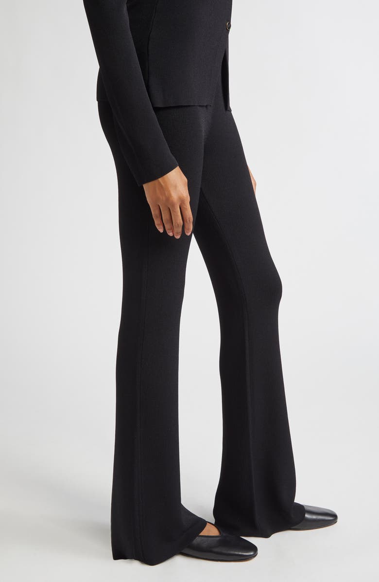 Altuzarra Florie Jersey Bootcut Pants, Alternate, color, Black