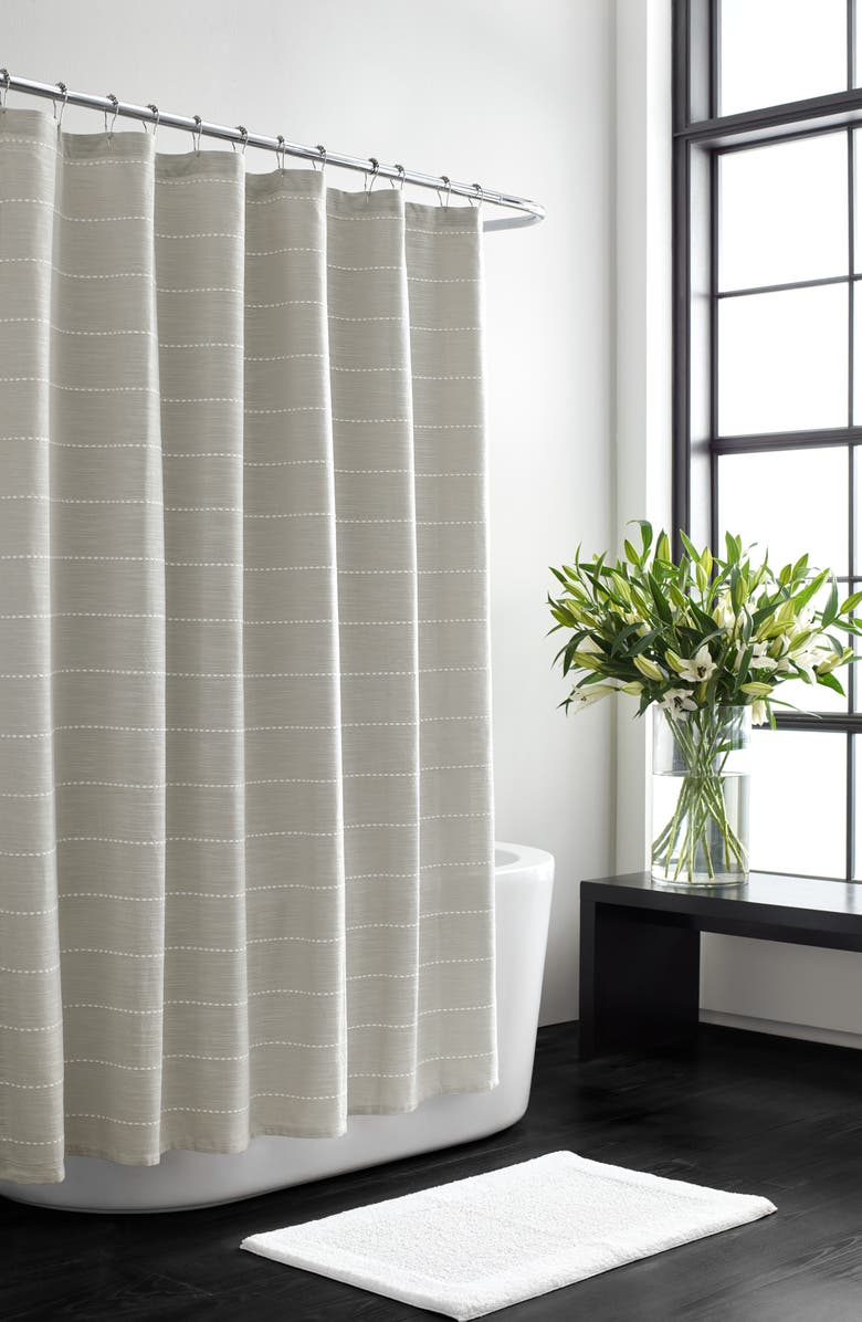 Vera Wang Embroidered Stripe Shower Curtain, Main, color,