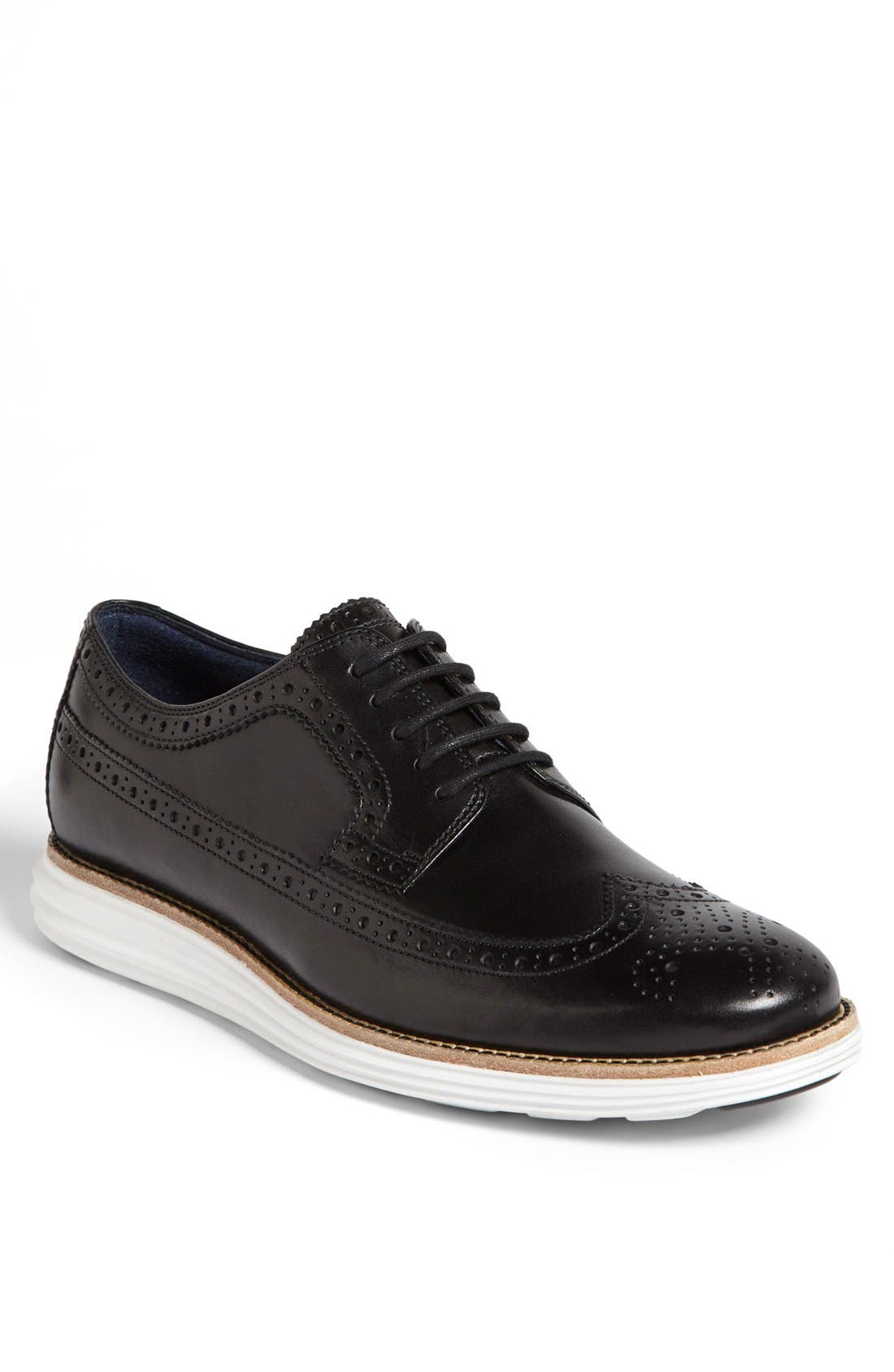 'LunarGrand' Longwing Derby (Nordstrom Exclusive), Main, color, BLACK/ WHITE LEATHER