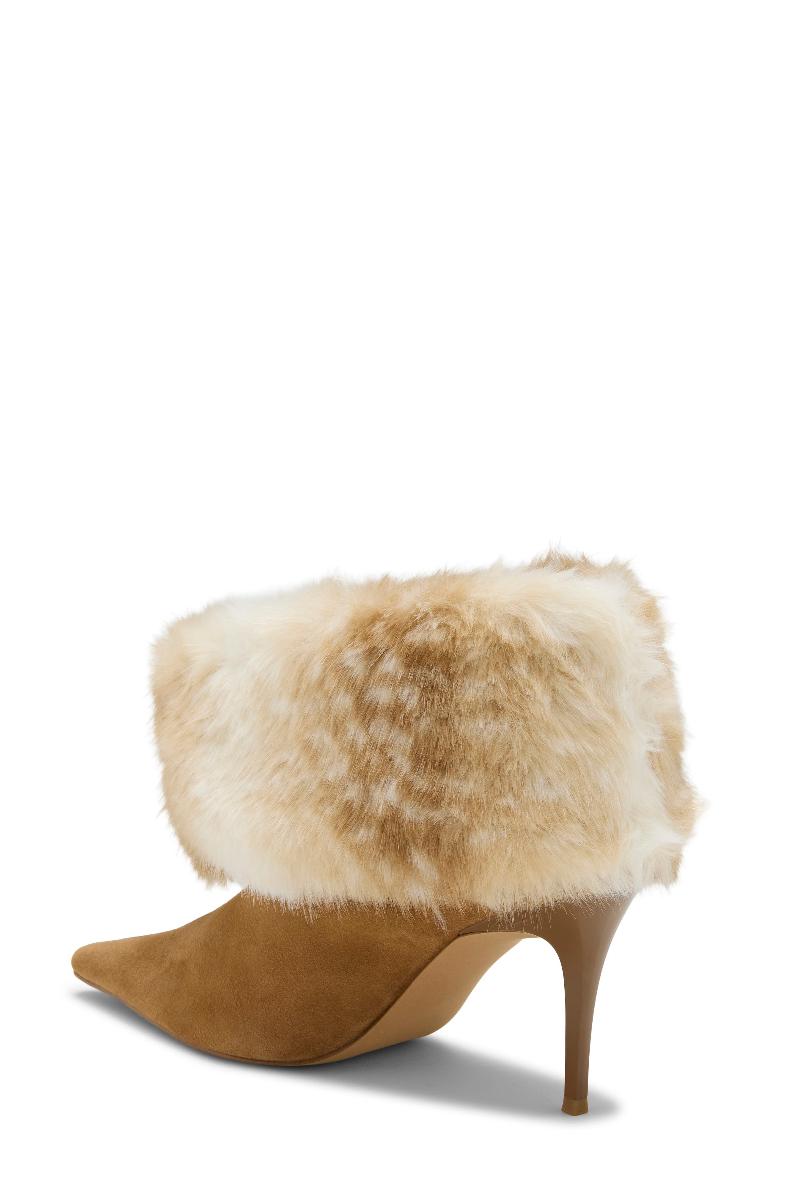 Enella Faux Fur Bootie, Alternate, color, TAN/ MULTI