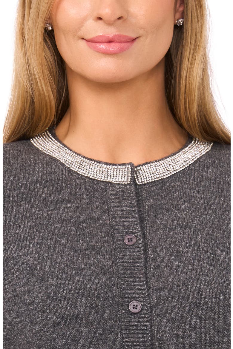 Rhinestone Collar Cardigan, Alternate, color, MEDIUM HEATHER GREY