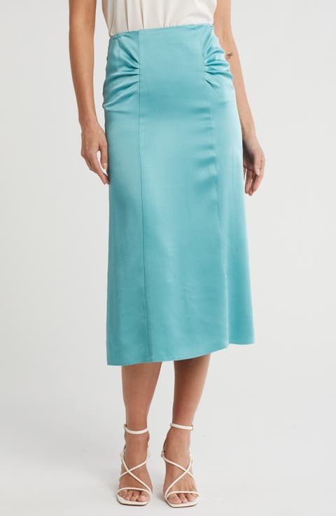 Vaniki Satin Midi Skirt