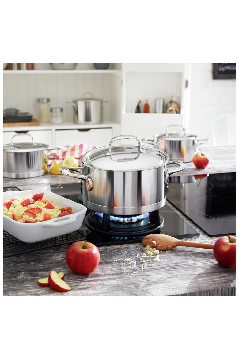 Atlantis 5.5-Quart Stainless Steel Dutch Oven, Alternate, color, STAINLESS STEEL