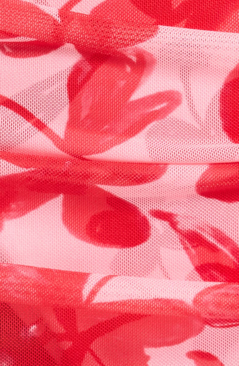 Hutch Tawnie Skirted Bikini Bottoms, Alternate, color, Lipstick Optimistic Floral