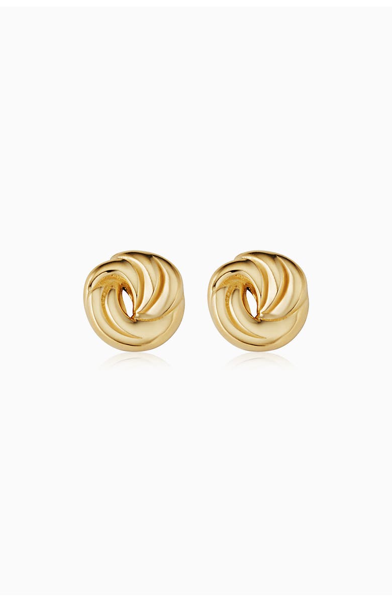 Oradina 14K Yellow Gold Infinite Love Studs, Main, color, Yellow Gold