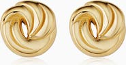 Oradina 14K Yellow Gold Infinite Love Studs