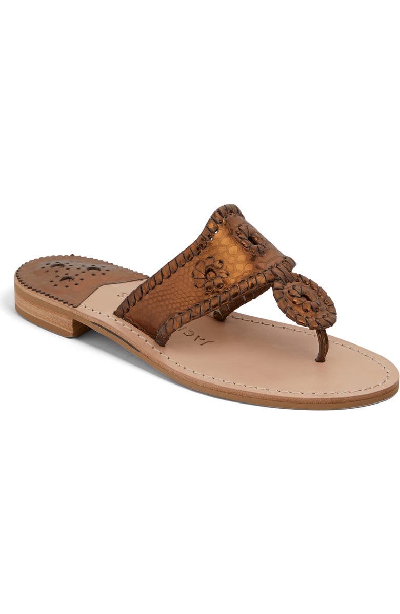 Jack Rogers Snake Embossed Flip Flop, Main, color,