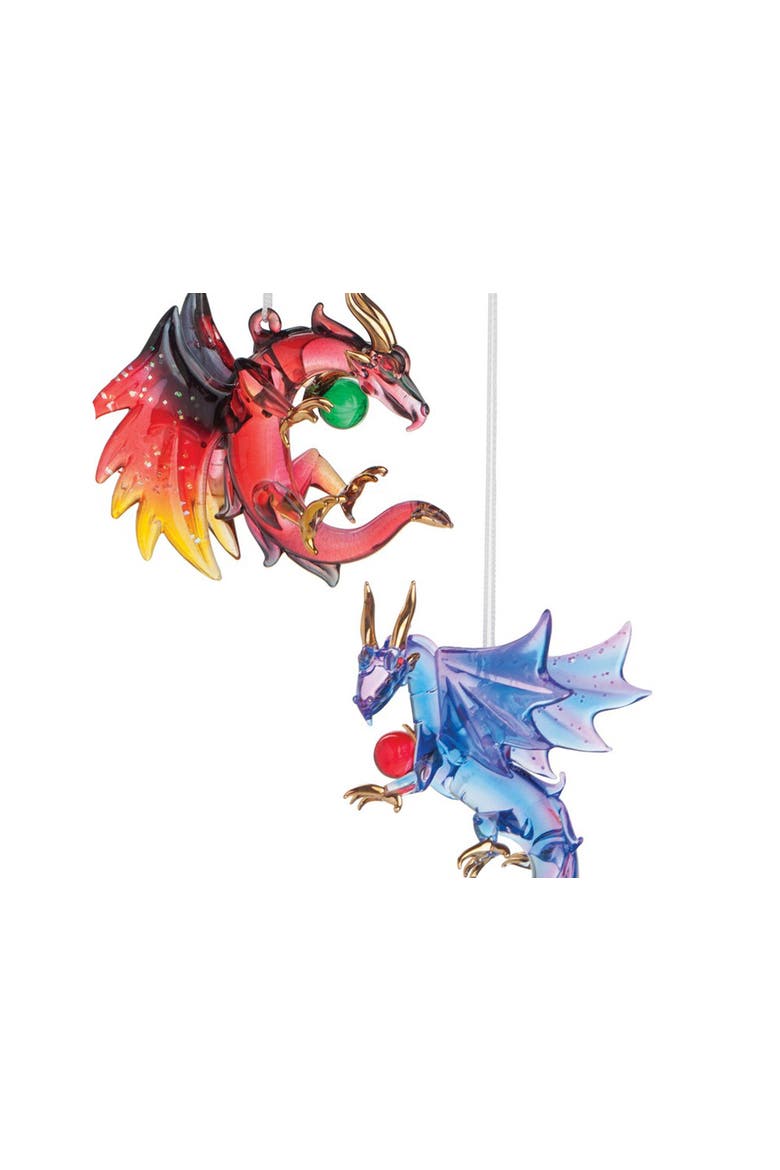 Wicked Dragon Ornament Set of 3, Alternate, color, Red