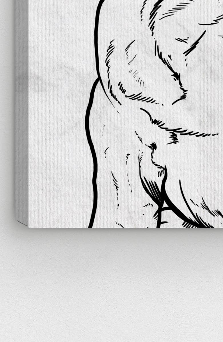 Oliver Gal Frenchie with Gold Glasses Canvas Wall Art, Alternate, color, 