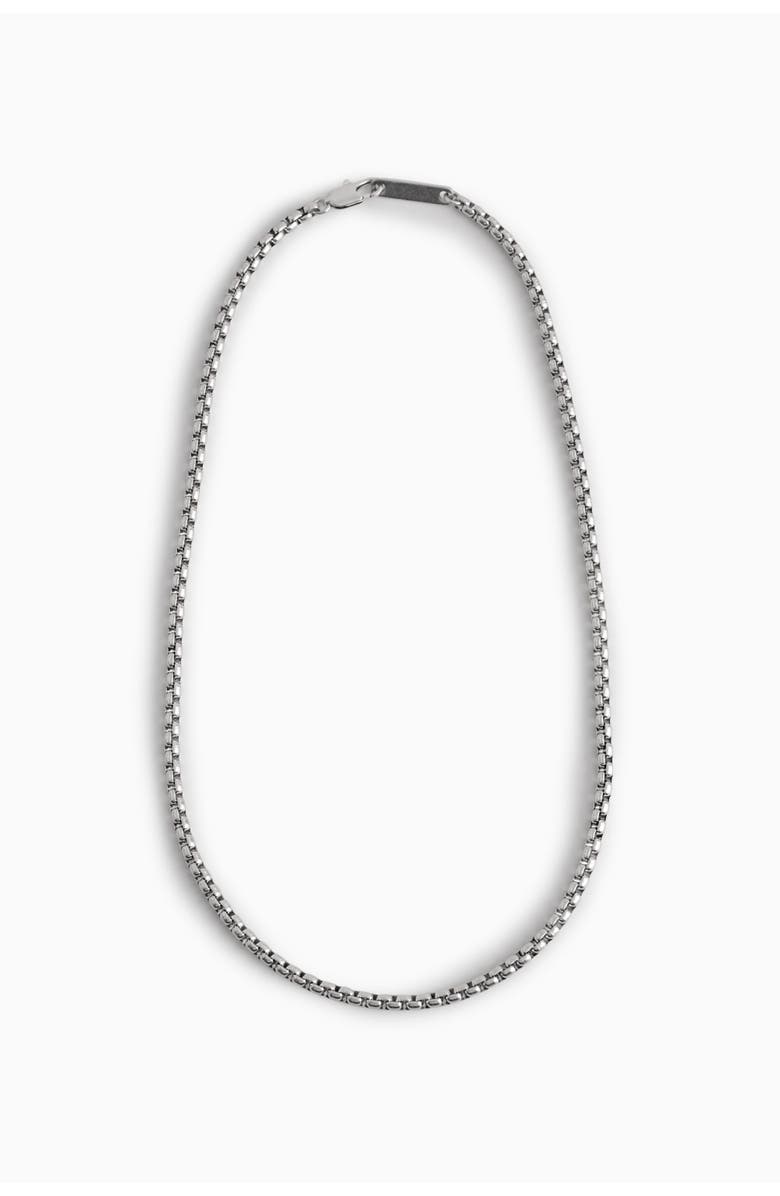 COS Box-Chain Necklace, Alternate, color, Silver