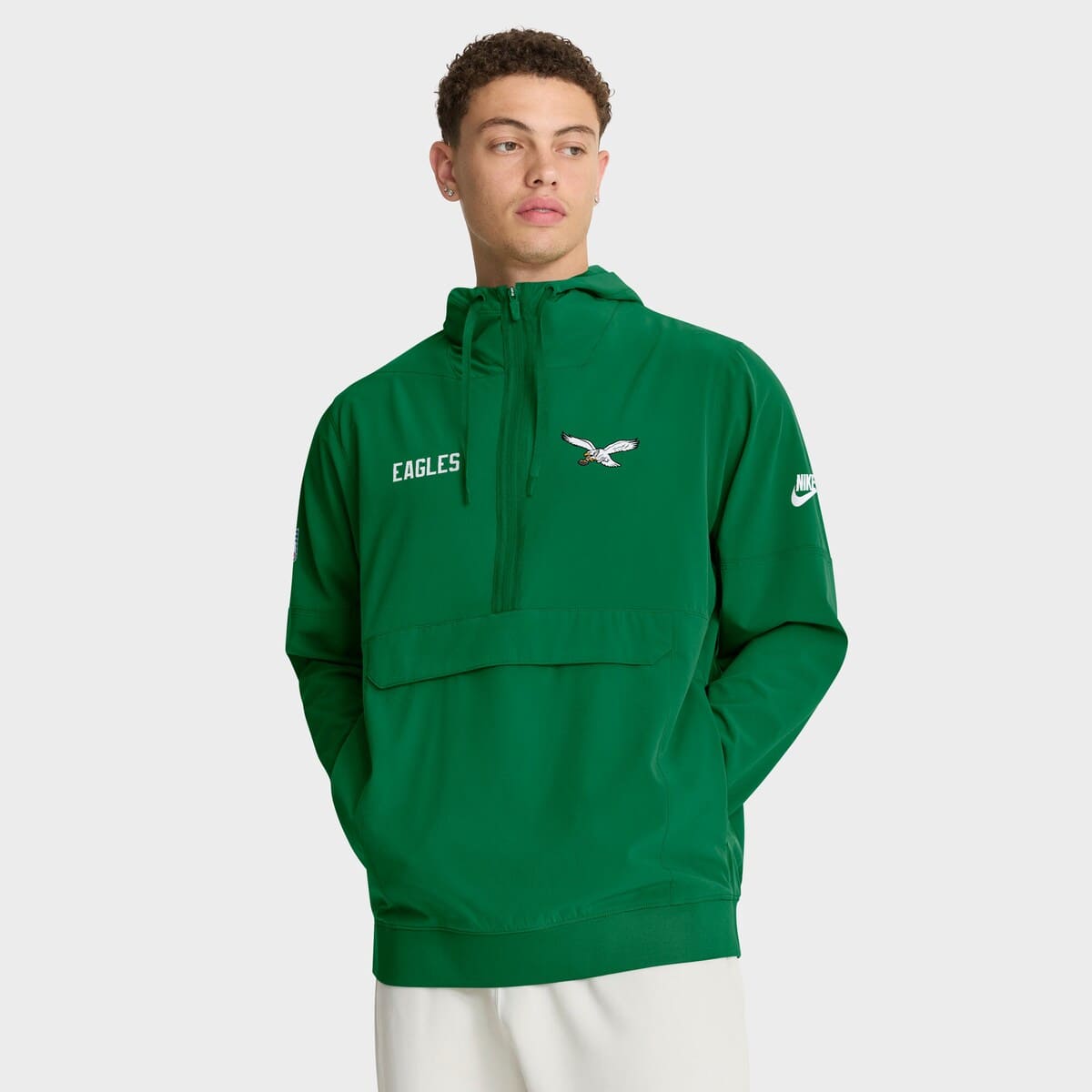 nike green half zip hoodie