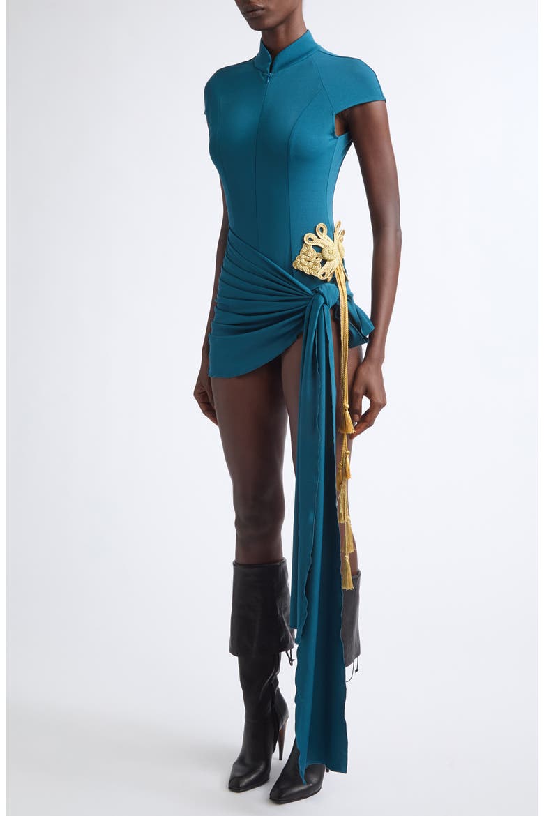 Andy Bodysuit Minidress, Alternate, color, TEAL