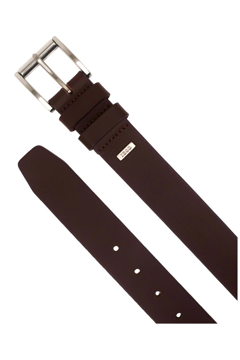 Cens Double Keeper Leather Belt, Alternate, color, BROWN