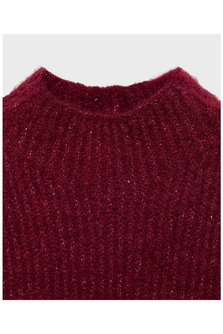Perkins Mock Neck Rib Sweater Vest, Alternate, color, WINE