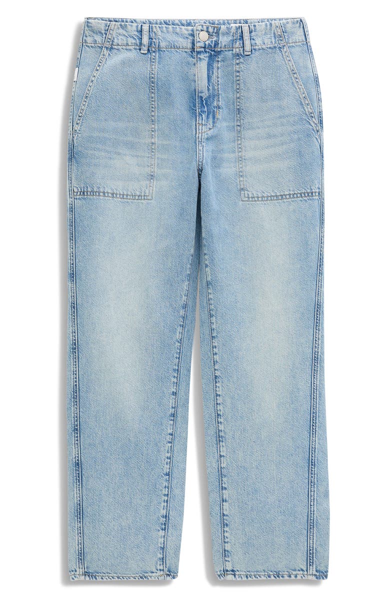 AG Analeigh Ankle Straight Leg Workwear Jeans, Alternate, color, Wine Garden