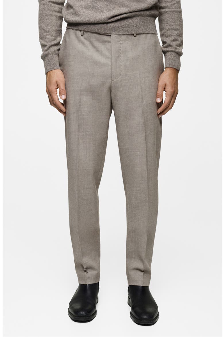 Slim Fit Virgin Wool Dress Pants, Main, color, MINK GREY
