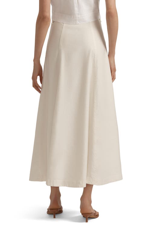 Favorite Daughter The Lila A-line Denim Skirt In White