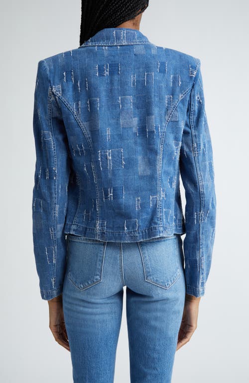 L Agence Wayne Cropped Double-breasted Denim Jacket In Tucson