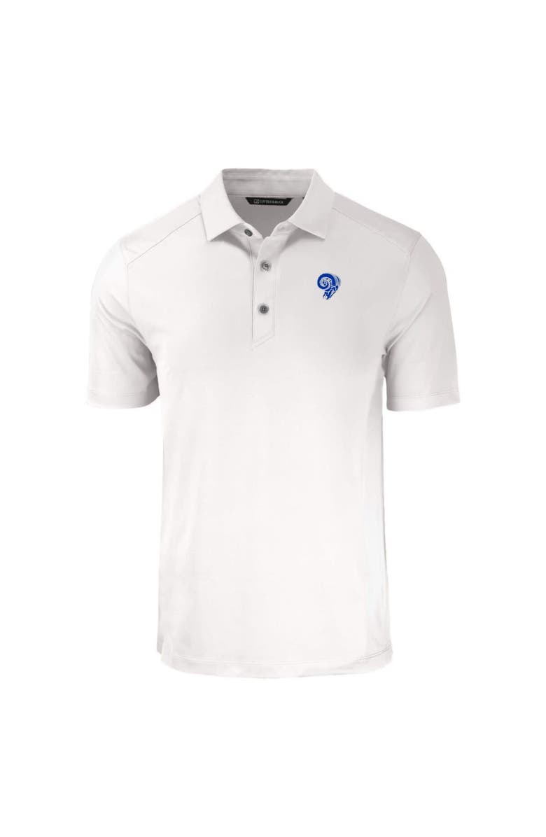Cutter & Buck Men's Cutter & Buck  White Los Angeles Rams Throwback Big & Tall Forge Eco Stretch Recycled Polo, Alternate, color, 