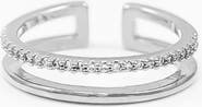 Bearfruit Jewelry 14k Gold Plated Grace Double Band Ring Delicate Trendy Daily