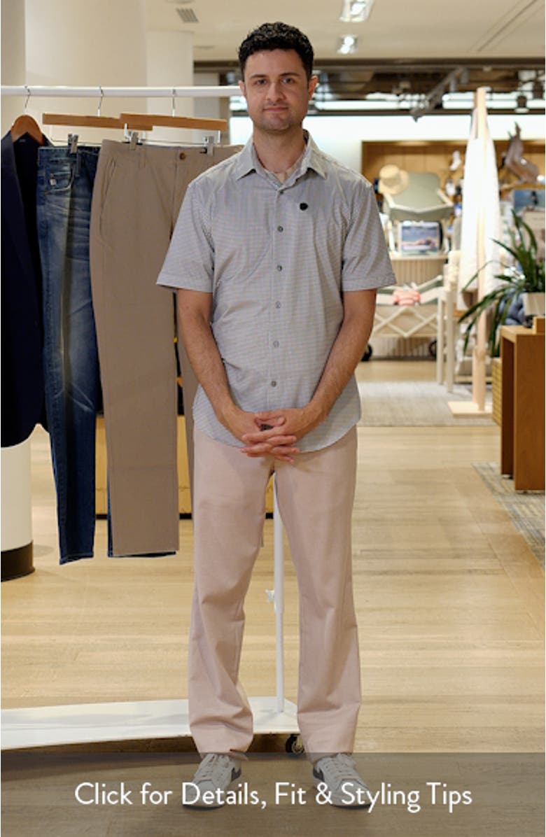 Miles OoohCotton<sup>®</sup> Neat Dot Print Short Sleeve Button-Up Shirt, sales video thumbnail