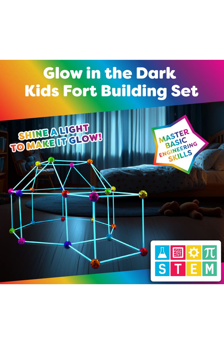 Power Your Fun Rainbow Forts Construction Set - 90 Pcs, Alternate, color, Blue, Red, Green, Purple