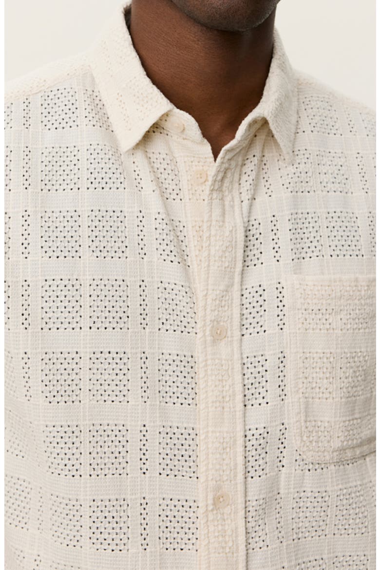 Charlie Short Sleeve Button-Up Shirt, Alternate, color, IVORY