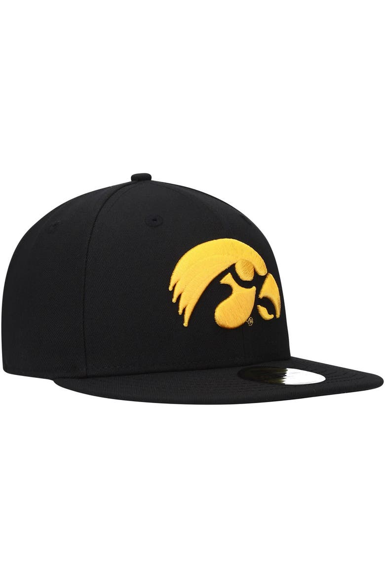 Men's New Era Black Iowa Hawkeyes Logo Basic 59FIFTY Fitted Hat, Alternate, color, Black