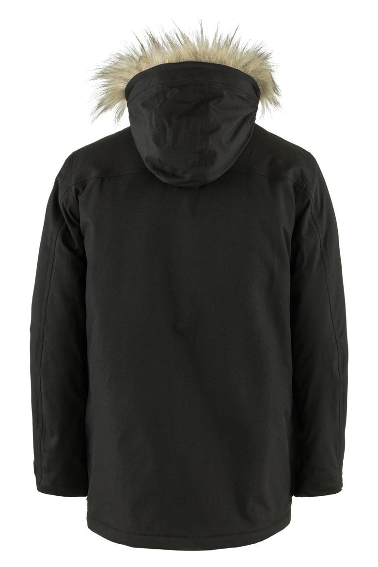 Nuuk Lite Waterproof Parka With Faux Fur Trim, Alternate, color, BLACK