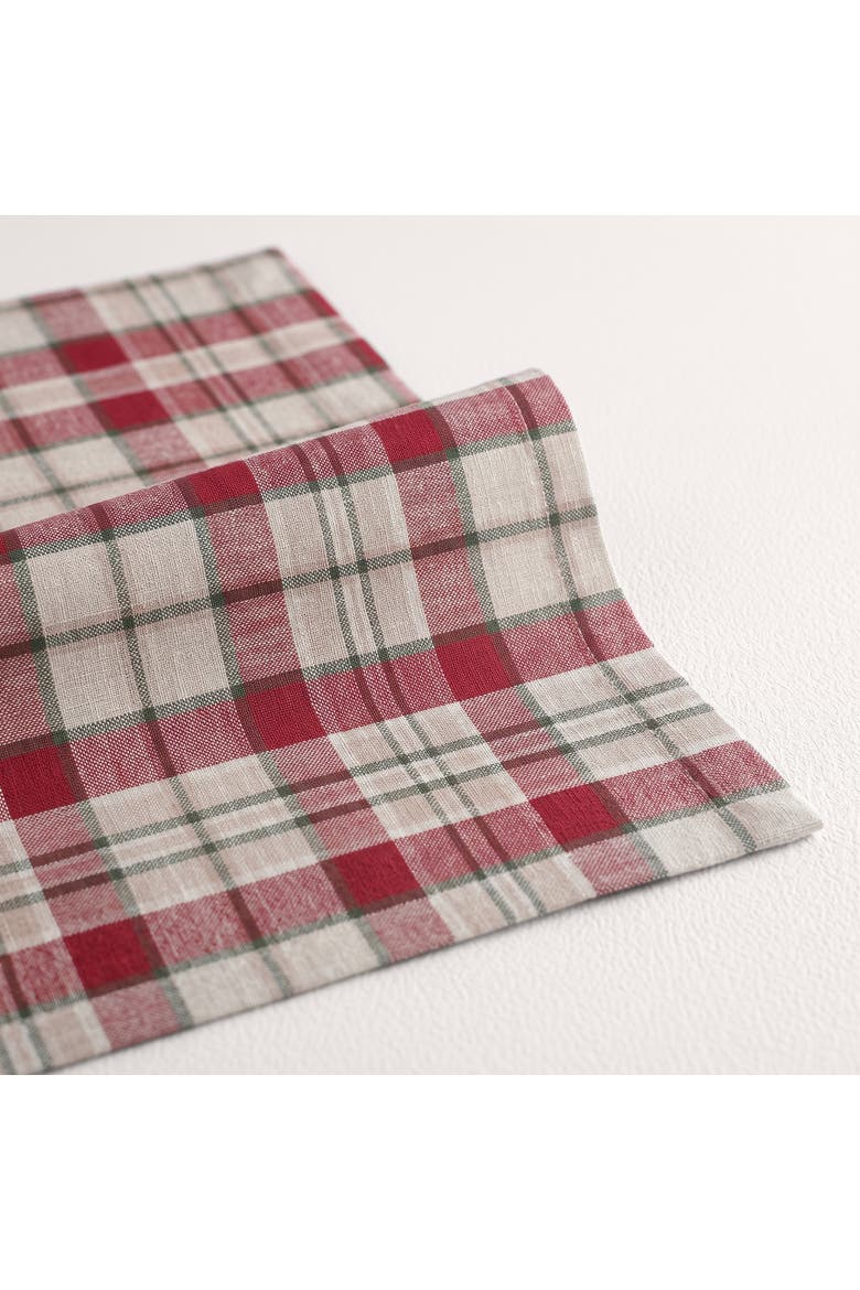 Linen Placemats 14 x 19 Inch Set of 4 - Almond Plaid, Alternate, color, Almond Plaid