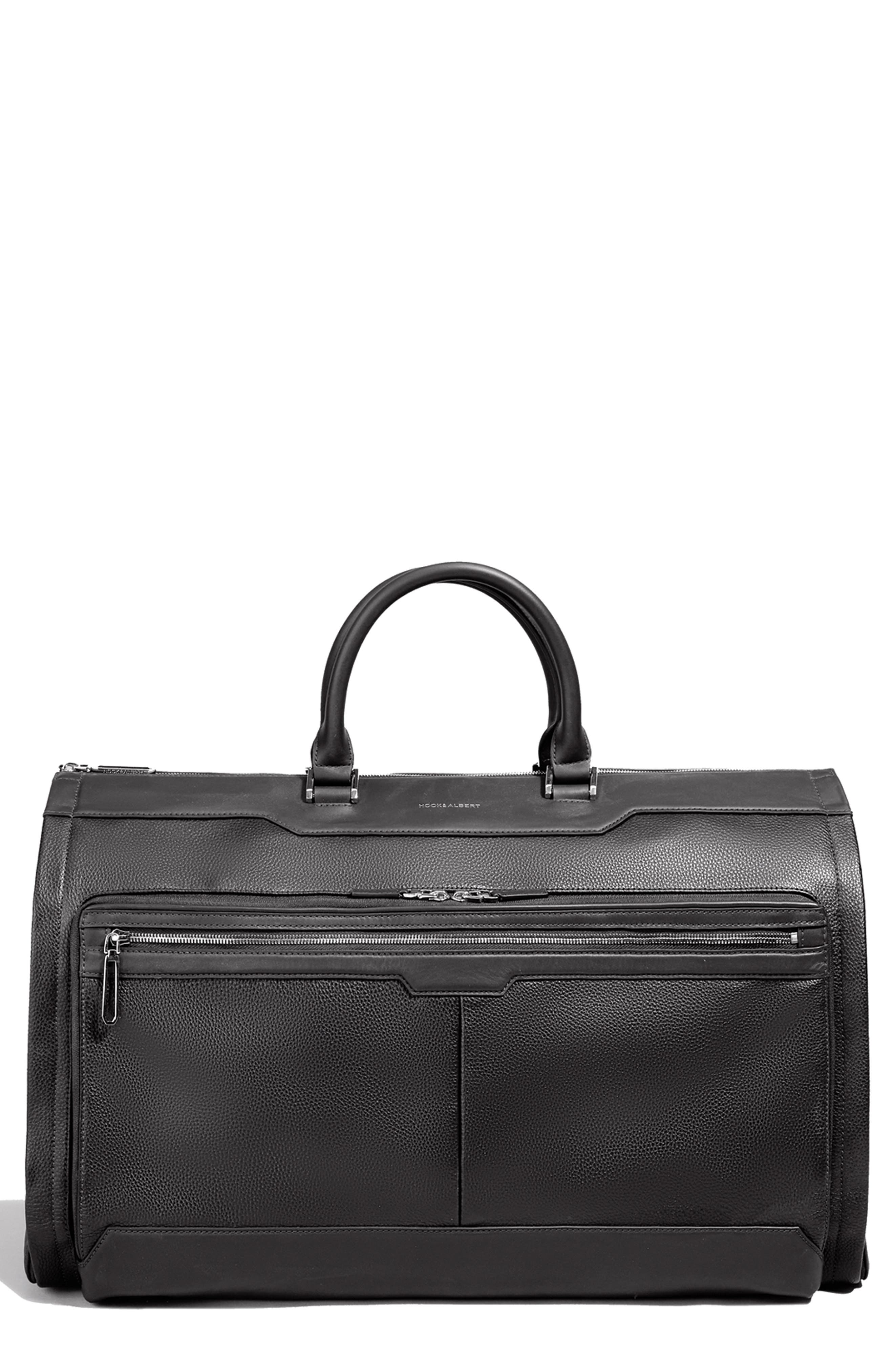 hook + ALBERT Leather Garment Weekend Pro Bag, Main, color, 