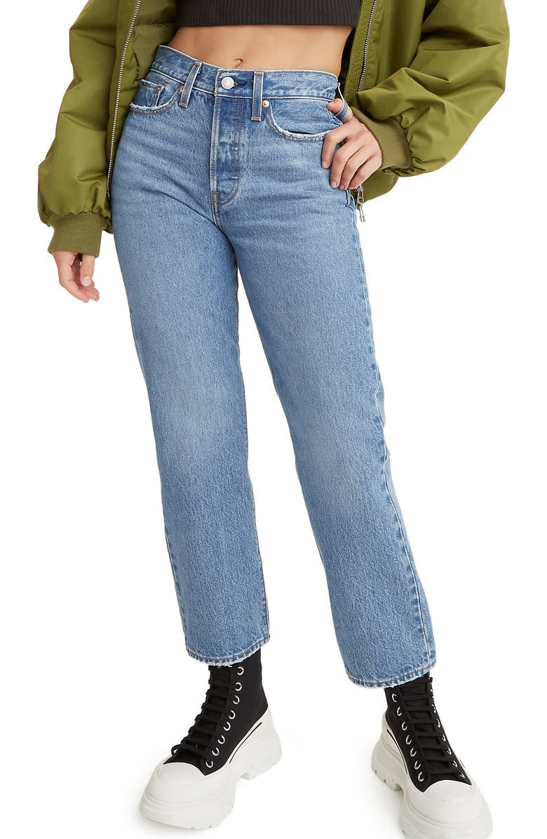 Levi's<sup>®</sup> Wedgie High Waist Straight Leg Jeans, Main, color, 